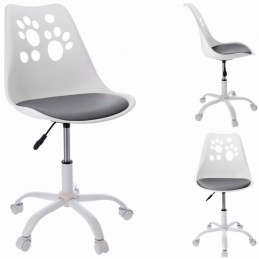 Otočná židle JOY - bílo-šedá