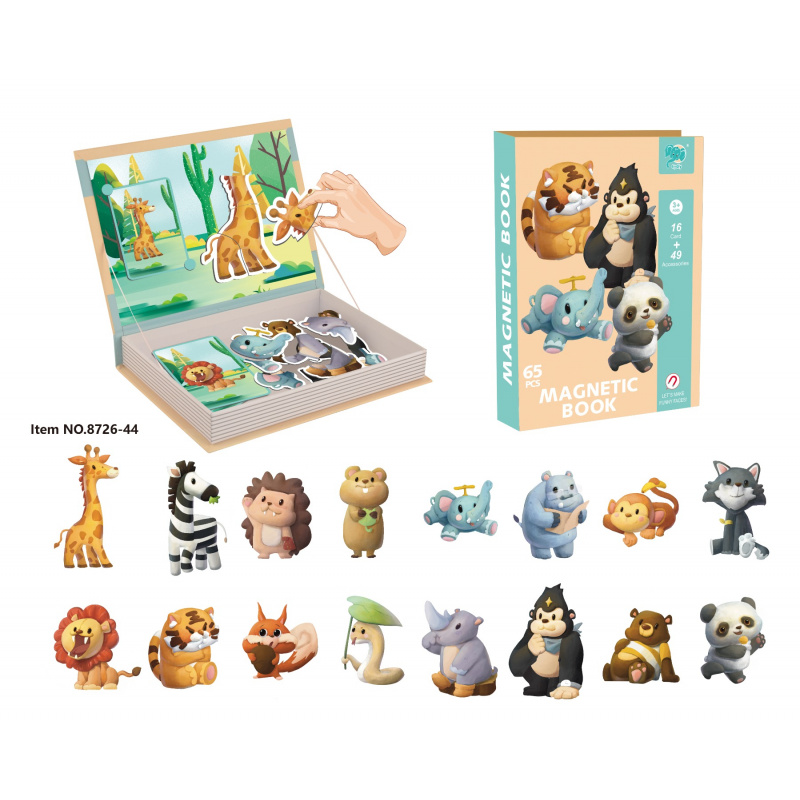 Magnetické puzzle + Knížka Safari