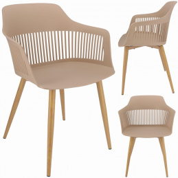 Plastová židle CORNIDO béžová