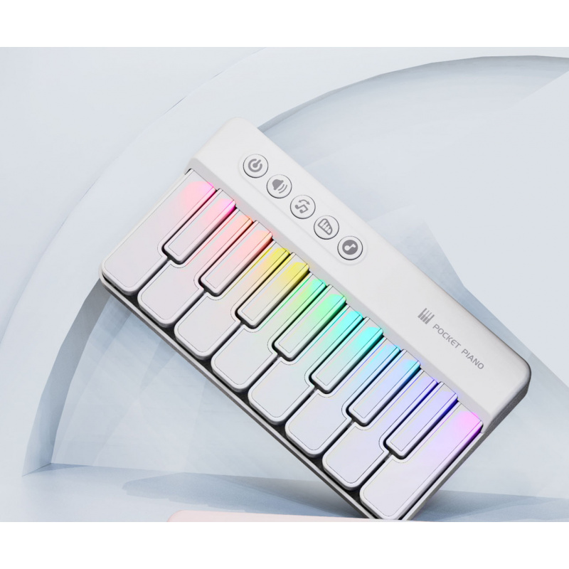 Mata Hudební Pianinko Bílé