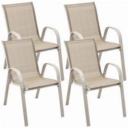 4 x Zahradní židle Fiesta - béžové