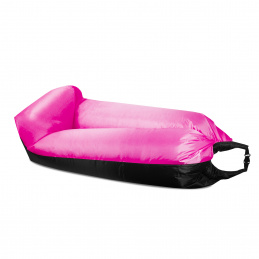 Aga Nafukovací vak LAZY BAG 230x70 cm Černý/Růžový