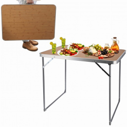 Skládací kempingový stolek - hnědý