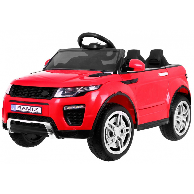 Rapid Racer elektrické auto pro děti Červené + dálkové ovládání + pomalý start + EVA + MP3 LED