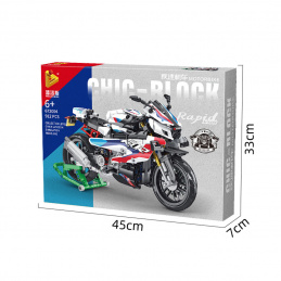 Sada Kostek Motocykl Závodní Bílý 912ks.