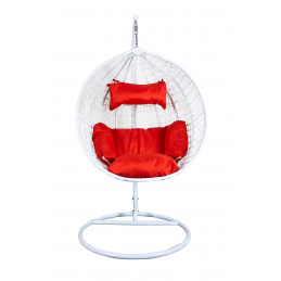Aga Závěsné křeslo ORTA Bílé/Červené