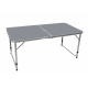 Aga Skládací kempingový stolek 120x60x54/60/70 cm Šedý