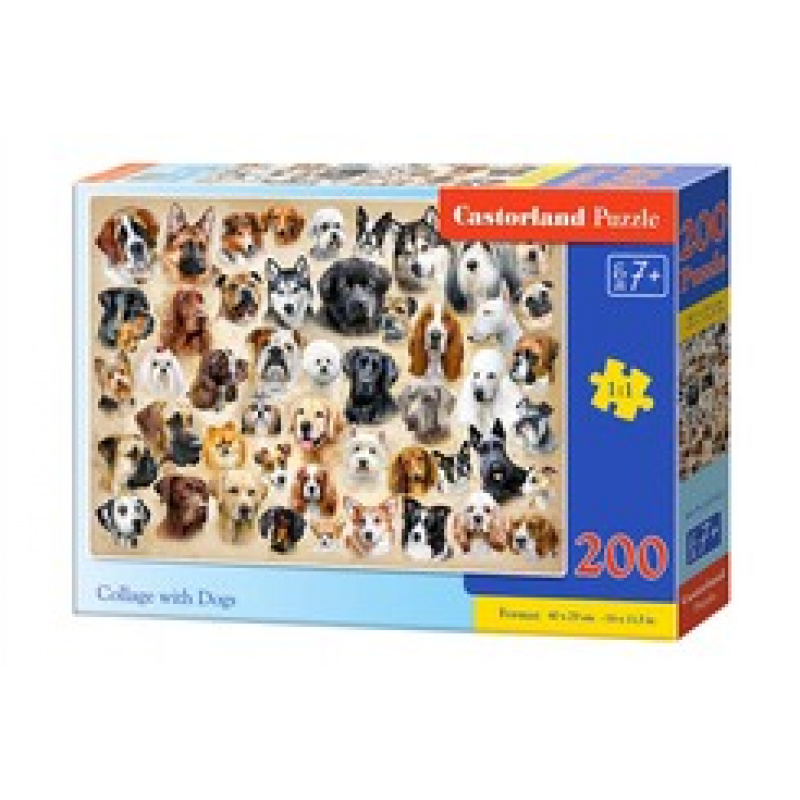 CASTORLAND Puzzle 200 dílků - Koláž se psy