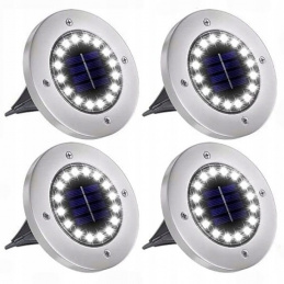 Solární disková lampa 16 LED - 4 kusy