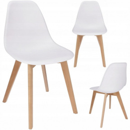 Skandinávská plastová židle ADA bílá