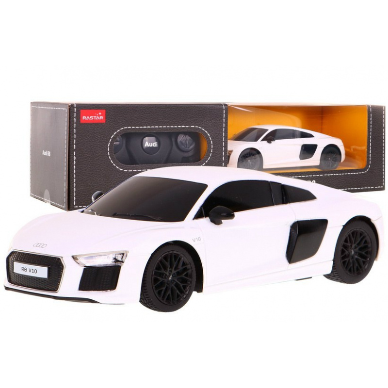 Audi R8 bílé RASTAR 1:24 Auto na dálkové ovládání + 2,4 GHz dálkové ovládání