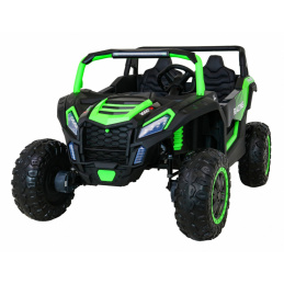 Buggy ATV Racing pro 2 děti Zelená + pohon 4x4 + dálkové ovládání + pomalý start + MP3 LED
