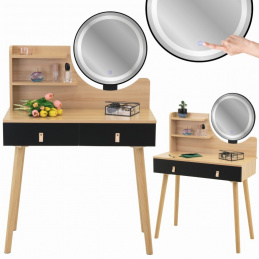 Kosmetický toaletní stolek se zrcadlem LED