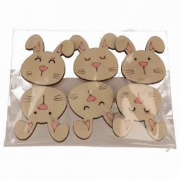 Dřevěná dekorace na VELIKONOCE zajíčci