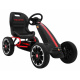 ABARTH šlapací motokára pro děti černá + EVA kola + ruční brzda + volnoběh