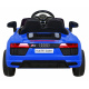 Audi R8 baterie pro děti Modrá + Dálkové ovládání + EVA + Pomalý start + MP3 LED