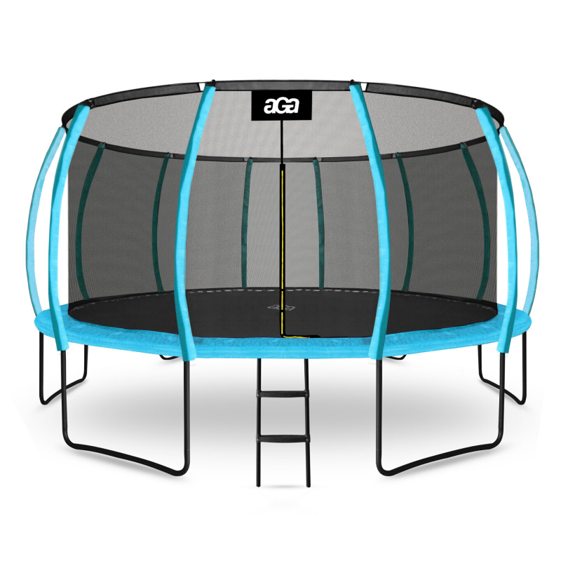 Aga SPORT EXCLUSIVE Trampolína 500 cm Světle modrá + ochranná síť + žebřík
