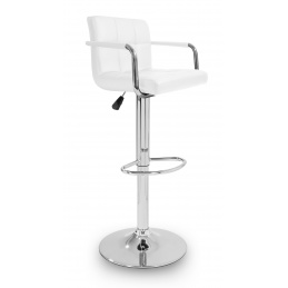 Aga Barová židle s područkami Bílá 2DAZ232