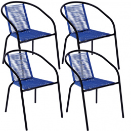 4 x Zahradní křeslo Bistro - provázkové