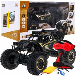 Kovové pásové vozidlo pro děti 3+ Dálkově ovládaný model 1:8 s pohonem 4x4