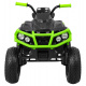 Dětská čtyřkolka ATV Air battery quad Black-Green + nafukovací kola + rádio MP3 + pomalý start