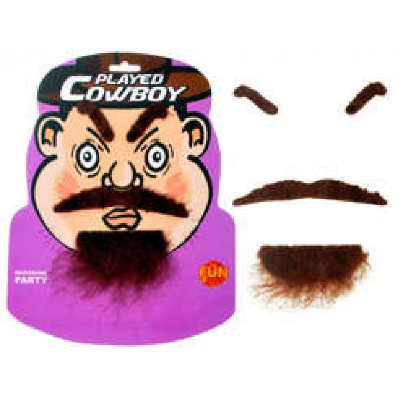 Kovbojské vousy s knírem a obočím ZA0683