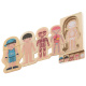 Aga Dřevěné puzzle Montessori části těla Chlapec