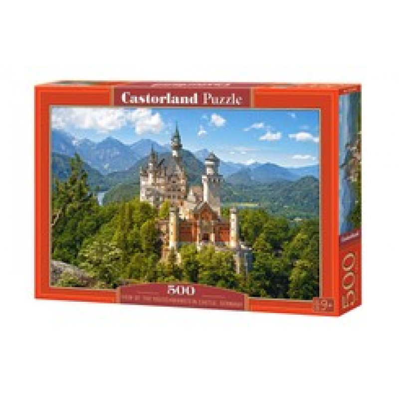 CASTORLAND Puzzle 500 dílků - Pohled na  zámek Neuschwanstein