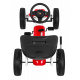 ABARTH šlapací motokára pro děti Červená + EVA kola + ruční brzda + volnoběh