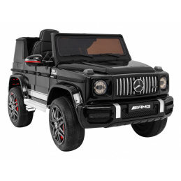 Mercedes AMG G63 pro děti Lak černá + dálkové ovládání + MP3 LED + pomalý start + EVA + pásy
