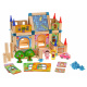 Dřevěné stavebnice pro děti 3+ Barevná sada 128 el. postavit dům