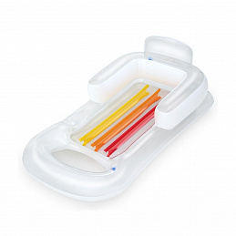 Bestway 43028 Nafukovací lehátko s opěradlem Transparentní