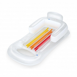 Bestway 43028 Nafukovací lehátko s opěradlem Transparentní