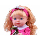 Měkká mluvící panenka s vlasy ZA2407