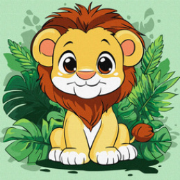 Malování podle čísel 30x30cm KHO1272 Veselé lvíče AP0087 univerzální