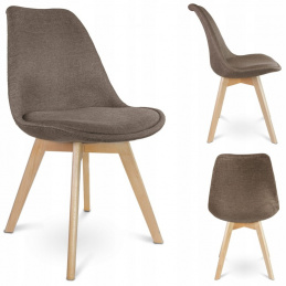 Čalouněná látková židle ALTA hnědá