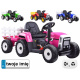Elektrický traktor s přívěsem a dálkovým ovládáním PA0242 Růžový