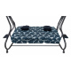Zahradní houpačka Sedák Textilene 2x1 Vzor Listy Modrá