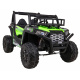 Buggy UTV Off-roader pro děti Zelená + dálkové ovládání + nosič zavazadel + pomalý start + EVA + MP3 LED