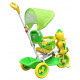 3-kolové Odrážedlo pro děti Kačenka Zelené + Zvuky + Stříška + Zábrana + Stupačka + Rukojeť + Úložný prostor