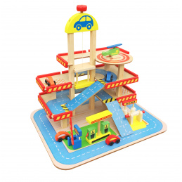 Aga4Kids Dřevěná čtyřpatrová Garáž MR6104