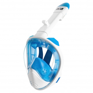 Aga Celoobličejová šnorchlovací maska L/XL Bílá/Modrá