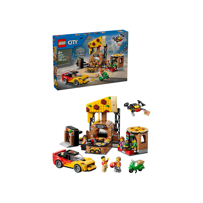 LEGO® City 60496 Rozvoz pizzy a vozidla