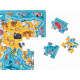 CzuCzu Puzzle Zvířata na mapa světa 60 dílů ZA4163