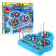 Arkádová hra Chytání ryb pro děti 3+ modrá + 21 barevných ryb + 4 rybářské pruty + deska se 3 jezery