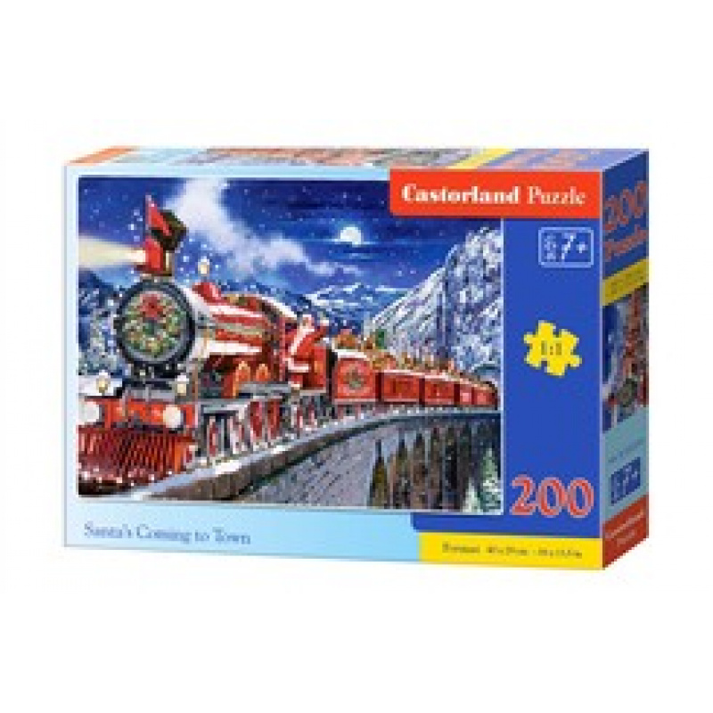 Puzzle Santa přichází do města 200 dílků