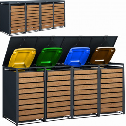 Kryt pro 4 odpadkové koše