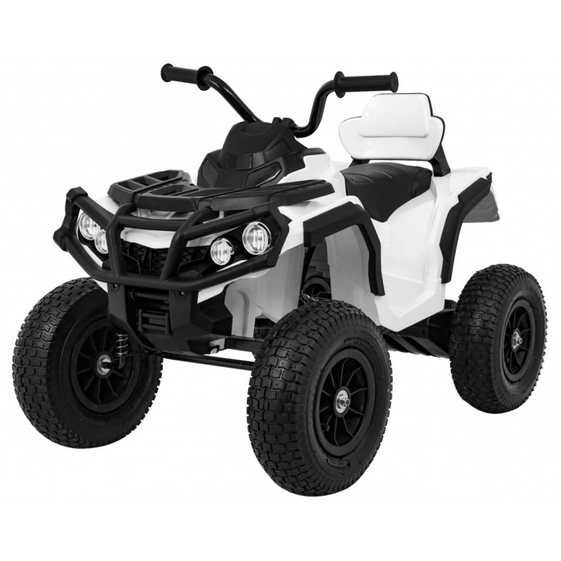 Dětská baterie ATV Air Quad White + nafukovací kola + rádio MP3 + startování zdarma