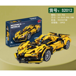Stavebnice Sportovní Auto Žluté 422ks.