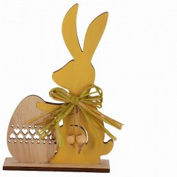 Dřevěný velikonoční zajíček na postavení
